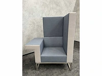 2x palau bricks - design fauteuil - blauw, grijs - afbeelding 6 van  12