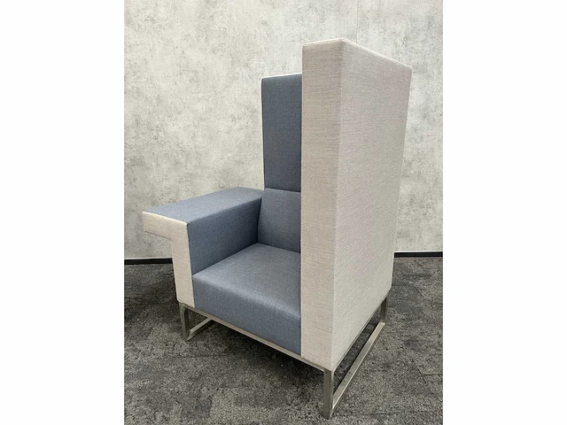 2x palau bricks - design fauteuil - blauw, grijs - afbeelding 8 van  12