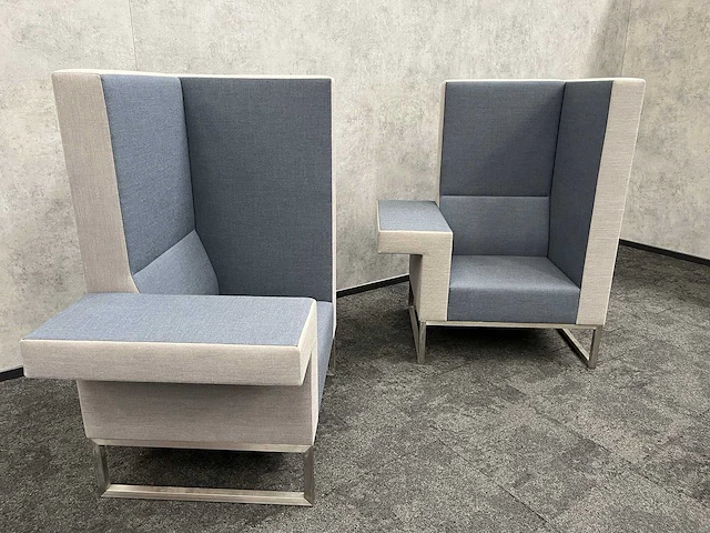 2x palau bricks - design fauteuil - blauw, grijs - afbeelding 12 van  12