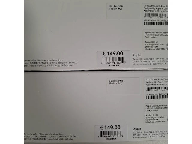 2x pencil pro, apple, a2538, 2024 - afbeelding 4 van  5