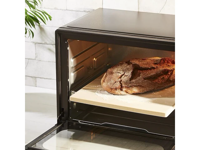 2x pizzasteen, broodbaksteen van hittebestendig cordieriet 30x38x1,5 cm levivo - afbeelding 2 van  7
