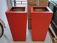 2x plantenbak, rood - afbeelding 1 van  5