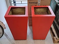 2x plantenbak, rood - afbeelding 2 van  5