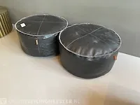 2x poef lebel, zwart - afbeelding 3 van  4