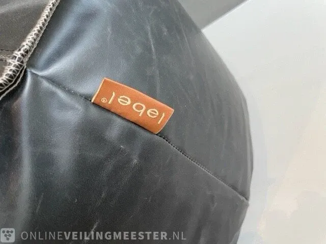 2x poef lebel, zwart - afbeelding 4 van  4