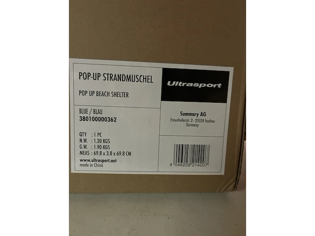 2x pop-up strandtent ultrasport - afbeelding 2 van  3