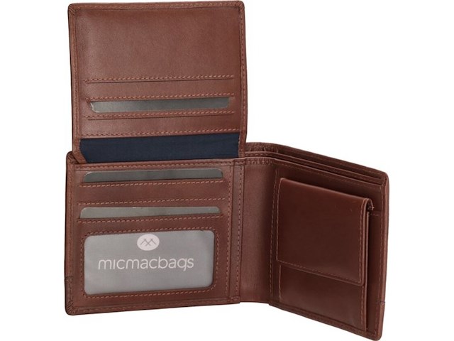 2x portefeuille, micmac bags, 20581, zwart en cognac - afbeelding 3 van  5