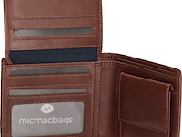 2x portefeuille, micmac bags, 20581, zwart en cognac - afbeelding 3 van  5