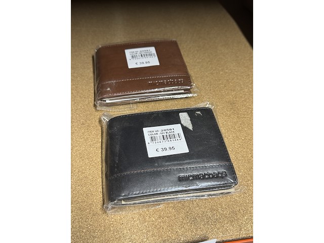 2x portefeuille, micmac bags, 20581, zwart en cognac - afbeelding 4 van  5