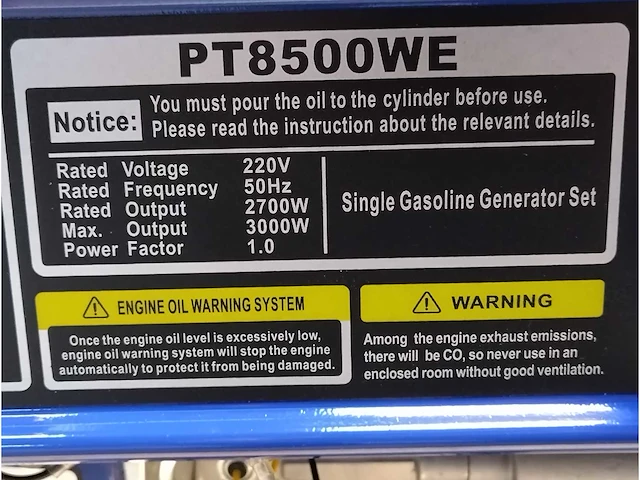 2x power - 2025 - pt8500we - benzine stroomgenerator - afbeelding 10 van  11