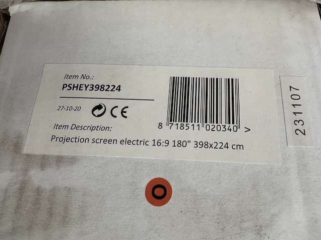 2x projectiescherm hd elektrisch 398x224 16:9 180" sam creative, pshey398224 - afbeelding 3 van  3