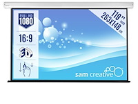 2x projectiescherm hd handbediend 263x148 16:9 119" sam creative, pshmy263148 - afbeelding 1 van  3