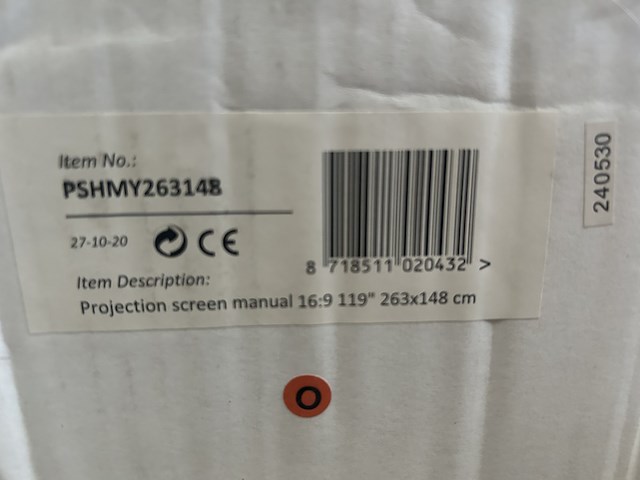 2x projectiescherm hd handbediend 263x148 16:9 119" sam creative, pshmy263148 - afbeelding 3 van  3