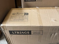 2x prullenbak 24 liter songmics, donkergrijs - afbeelding 4 van  4