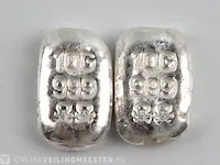 2x puur zilveren baren - afbeelding 2 van  3