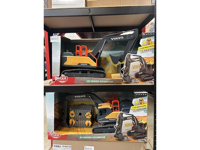 2x rc volvo graafmachine dickie toys, rc mining excavator - afbeelding 2 van  6