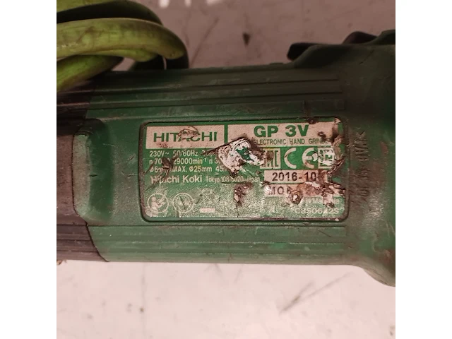 2x rechte slijper, hitachi, gp 3v - afbeelding 14 van  15
