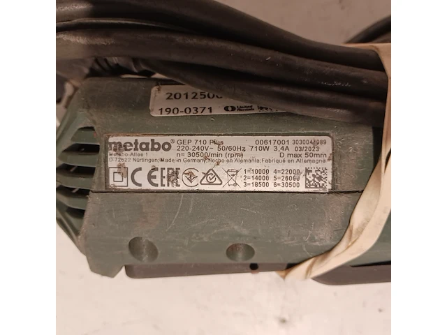 2x rechte slijper, metabo, gep 710 plus - afbeelding 9 van  13