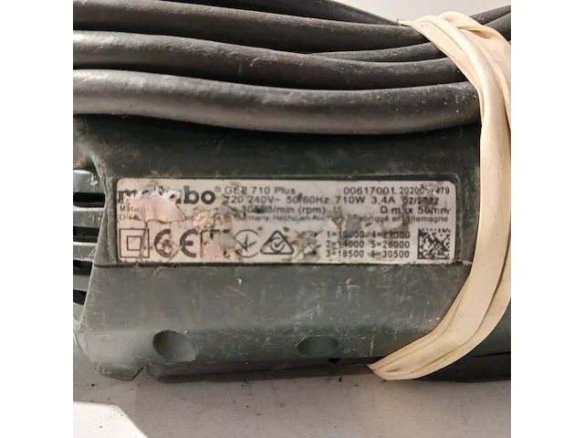 2x rechte slijper, metabo, gep 710 plus - afbeelding 13 van  14