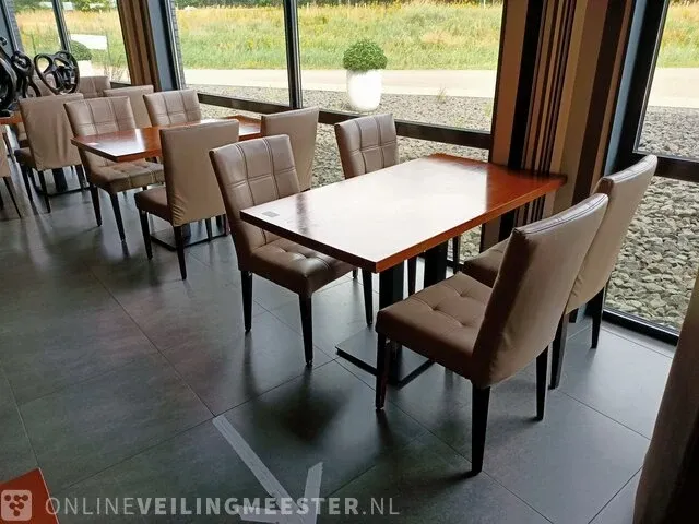 2x restauranttafel met 8x stoel - afbeelding 1 van  6