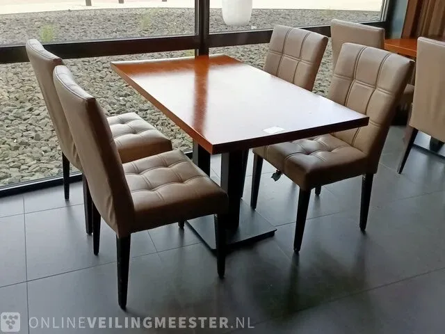 2x restauranttafel met 8x stoel - afbeelding 5 van  6