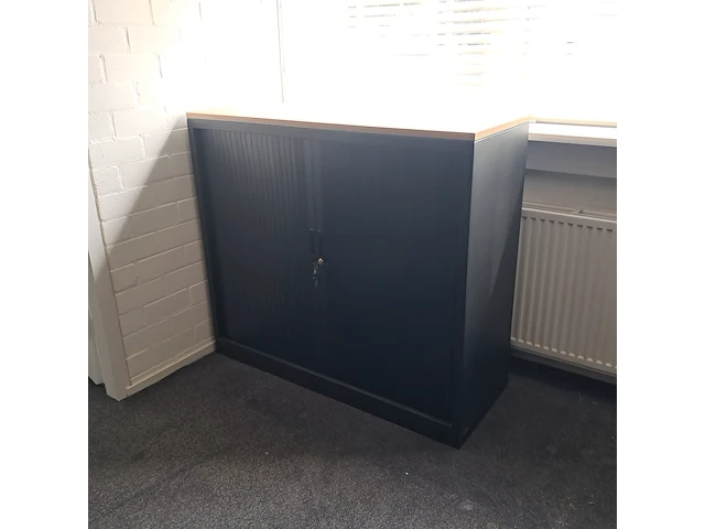 2x roldeur-archiefkast inofec, zwart - afbeelding 1 van  8