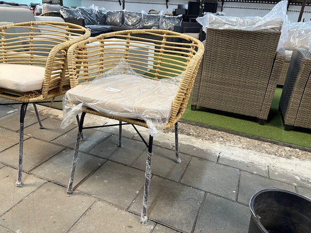 2x rotan tuinstoel 58x58x73 cm - afbeelding 3 van  7