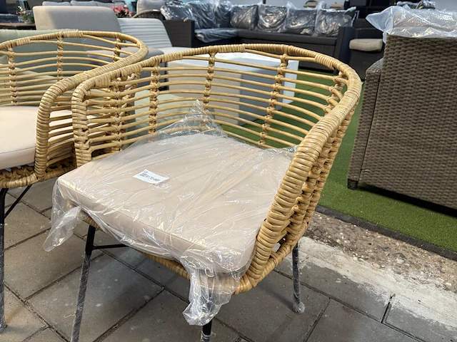 2x rotan tuinstoel 58x58x73 cm - afbeelding 4 van  7