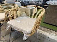2x rotan tuinstoel 58x58x73 cm - afbeelding 4 van  7