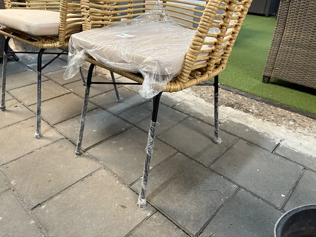 2x rotan tuinstoel 58x58x73 cm - afbeelding 5 van  7