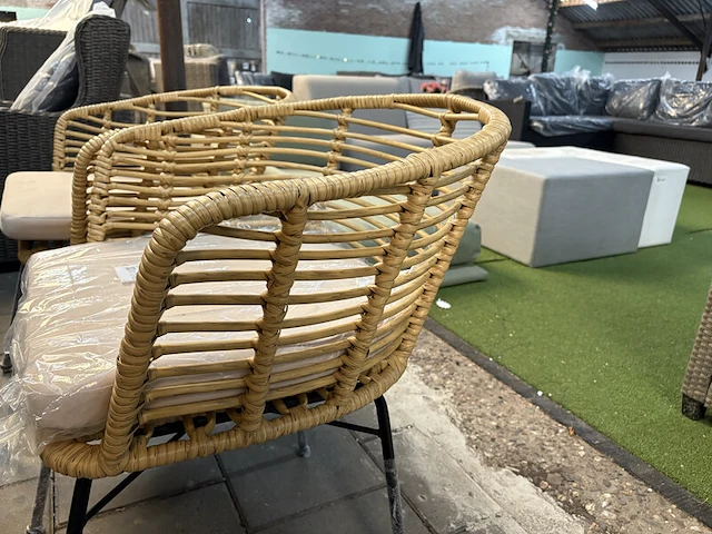 2x rotan tuinstoel 58x58x73 cm - afbeelding 7 van  7