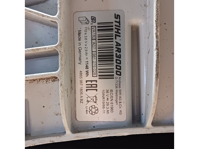 2x ruggedragen lithium-ionaccu stihl, ar3000 - afbeelding 5 van  22