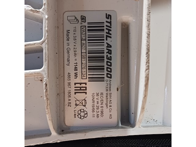 2x ruggedragen lithium-ionaccu stihl, ar3000 - afbeelding 21 van  22