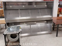 2x rvs horeca afzuigkap met afzuigmotor en verlichting unninox, 2022 - afbeelding 1 van  11