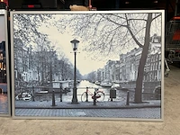 2x schilderij amsterdam magere brug, keizersgracht - afbeelding 2 van  7