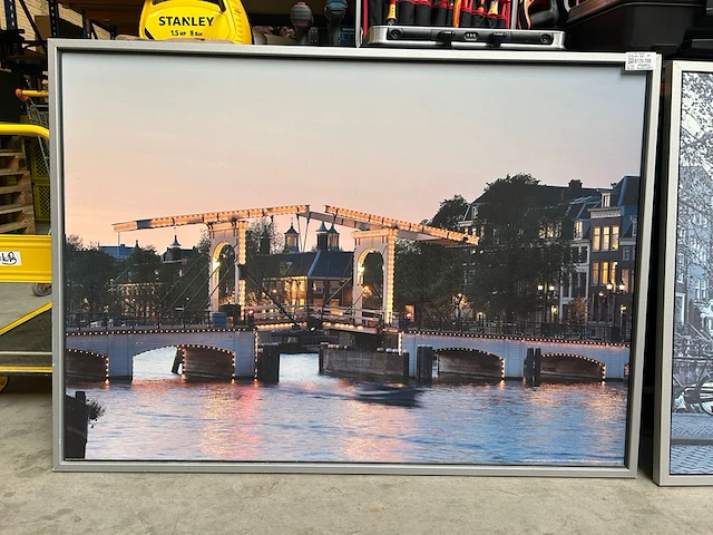 2x schilderij amsterdam magere brug, keizersgracht - afbeelding 5 van  7
