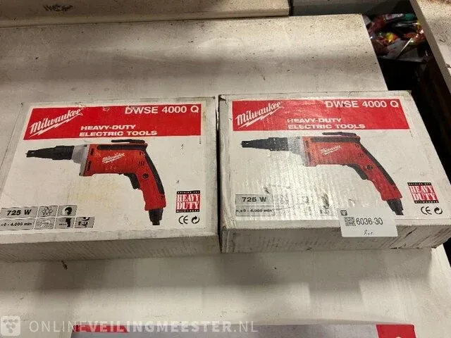 2x schroevendraaier voor gipsplaattoepassingen milwaukee, dwse 4000 q - afbeelding 1 van  6