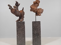 2x sculptuur, mohana van den kroonenberg , carlos i en adriaan ii, 1997 - afbeelding 1 van  9