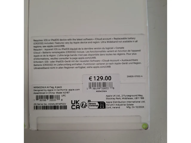 2x set a 4x tracker, apple, airtag a2187 - afbeelding 4 van  4