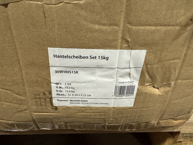 2x set van 4 halters totaal 15 kg ultrasport - afbeelding 4 van  4