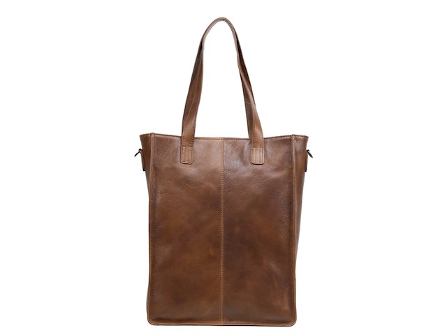 2x shopper dstrct, raider, cognac - afbeelding 1 van  4