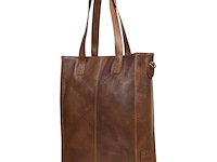 2x shopper dstrct, raider, cognac - afbeelding 3 van  4