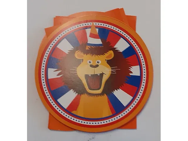 2x slinger oranje met leeuwen 2 meter - afbeelding 3 van  3