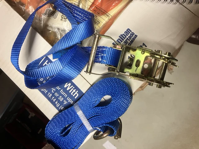 2x spanband met ratelstuk 25mm breed 4mtr,. plus 1mtr. - afbeelding 4 van  11