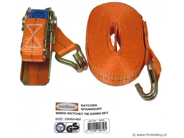 2x spanband ratel tot 800kg 6meter - afbeelding 1 van  1