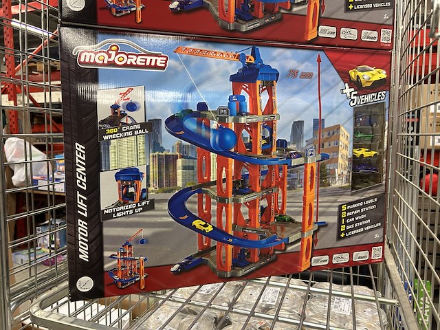 2x speelgoed garage met lift en auto's majorette, motor lift center - afbeelding 2 van  4