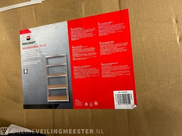 2x stellingkast draagvermogen 265kg toolcraft - afbeelding 4 van  4