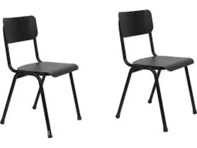 2x stoel zuiver, back to school outdoor, zwart - afbeelding 1 van  3