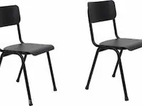 2x stoel zuiver, back to school outdoor, zwart - afbeelding 1 van  3