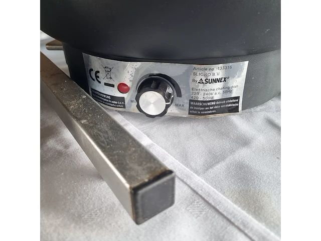 2x tafel met warmhoud apparatuur, o.a. rechaud - afbeelding 8 van  13